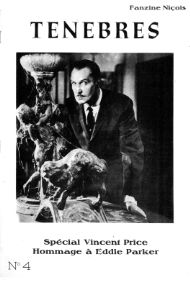 Vincent Price en couverture de la revue tnbres